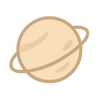 pictogramme de la planète en beige