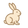 pictogramme d'un lapin en beige