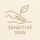 pictogramme d'un symbole de peau sensible en beige