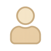 un pictogramme d'un client en beige