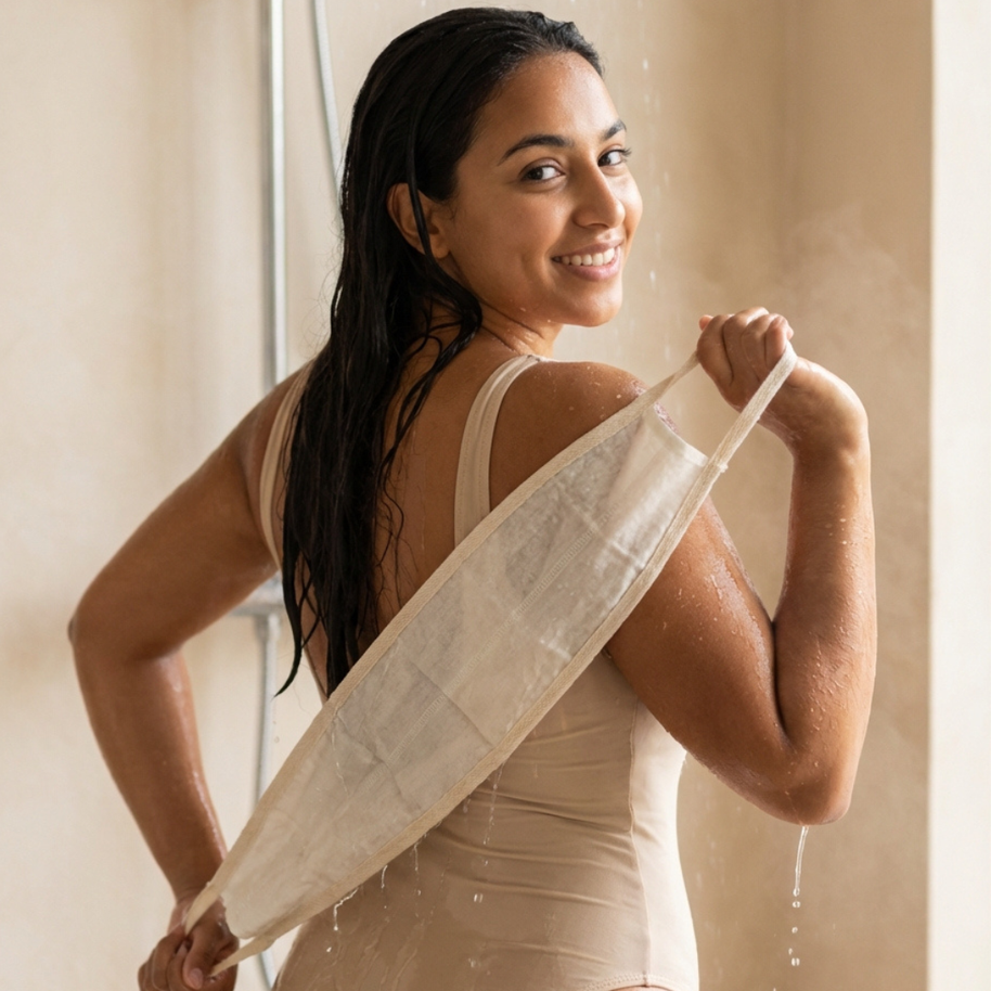 Gants exfoliants en Soie -  Dos