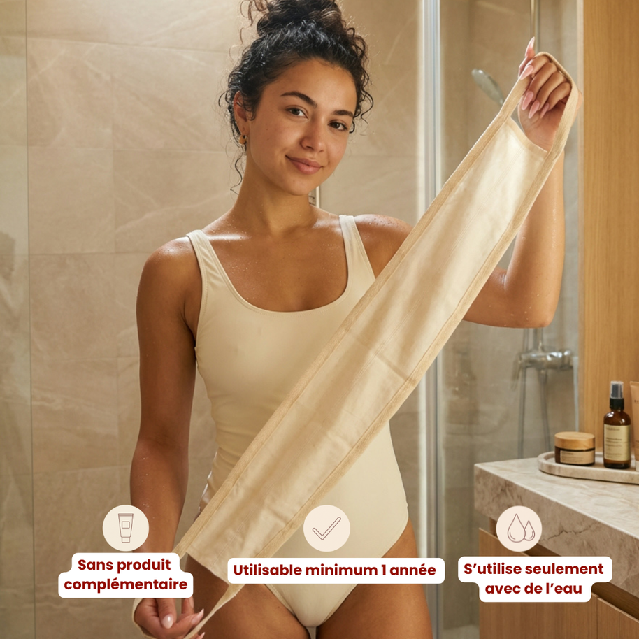 Gants exfoliants en Soie -  Dos