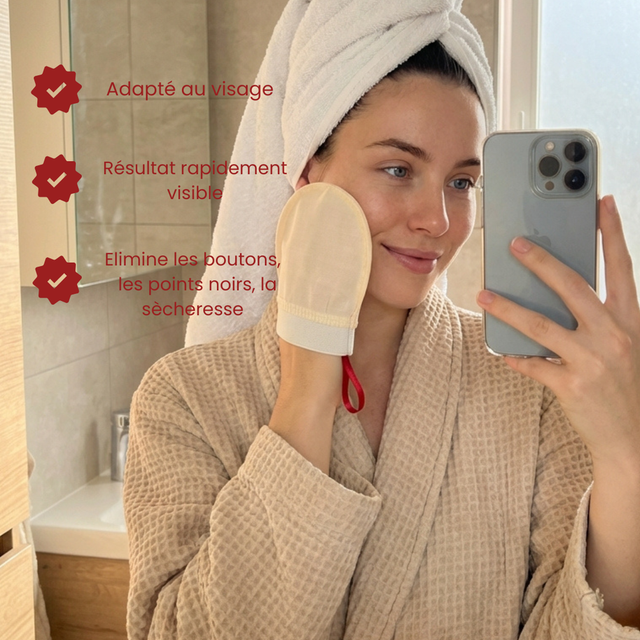 Gant Exfoliant en Soie - Visage