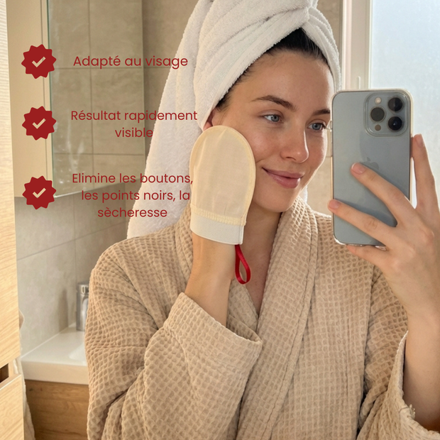 Gant Exfoliant en Soie - Visage